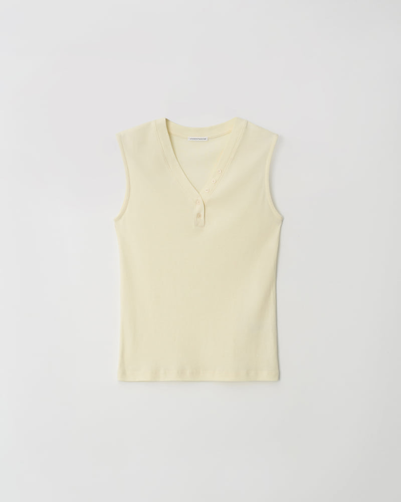 Understanding - Korean Women Fashion - #thatsdarling - Y Button Sleeveless - 8
