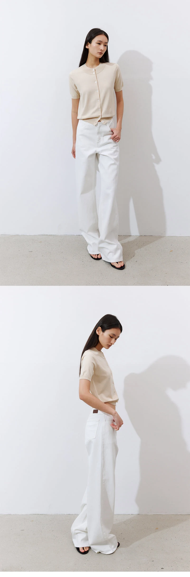 Understanding - Korean Women Fashion - #thelittlethings - Double Neck Knit Short Sleeve Cardigan