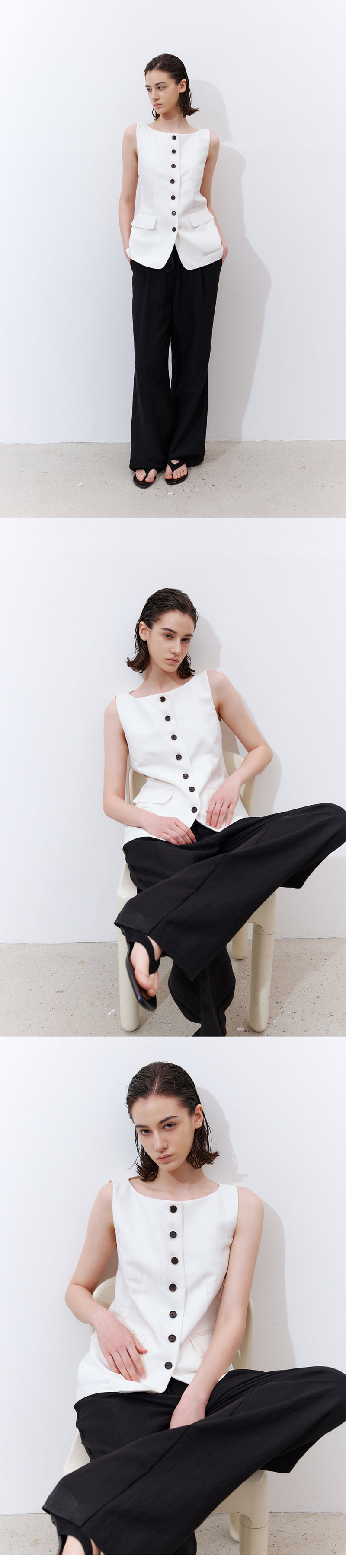 Understanding - Korean Women Fashion - #thatsdarling - String One-Tuck Pants - 4