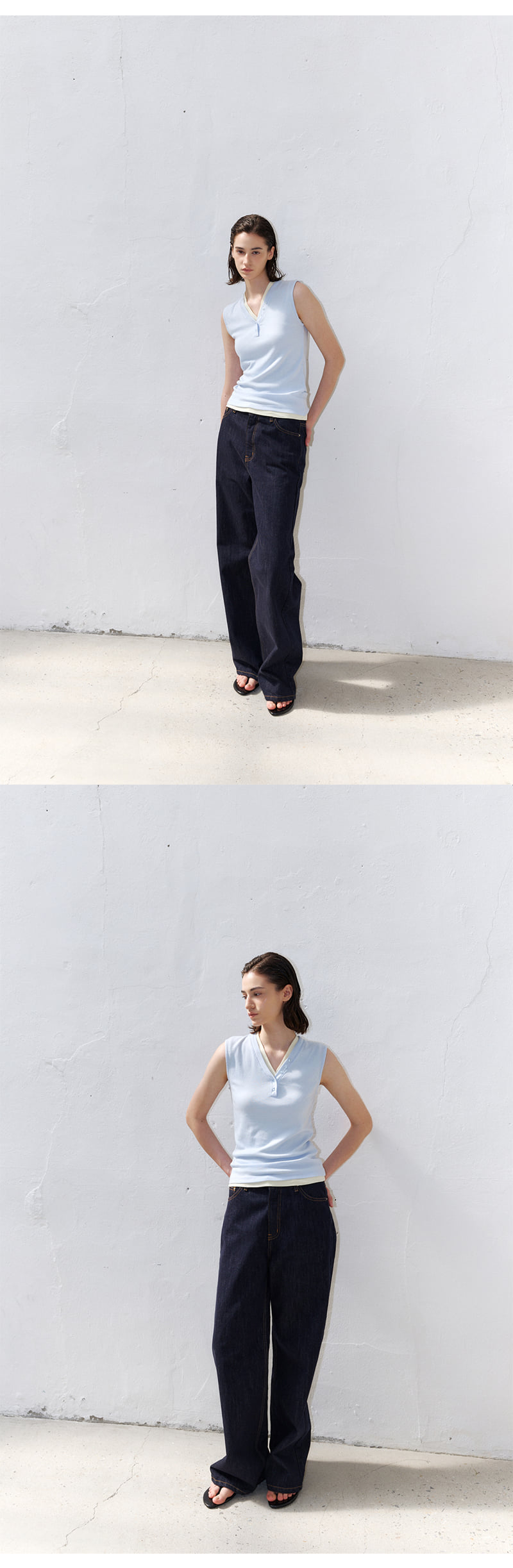 Understanding - Korean Women Fashion - #vintageinspired - Y Button Sleeveless - 2