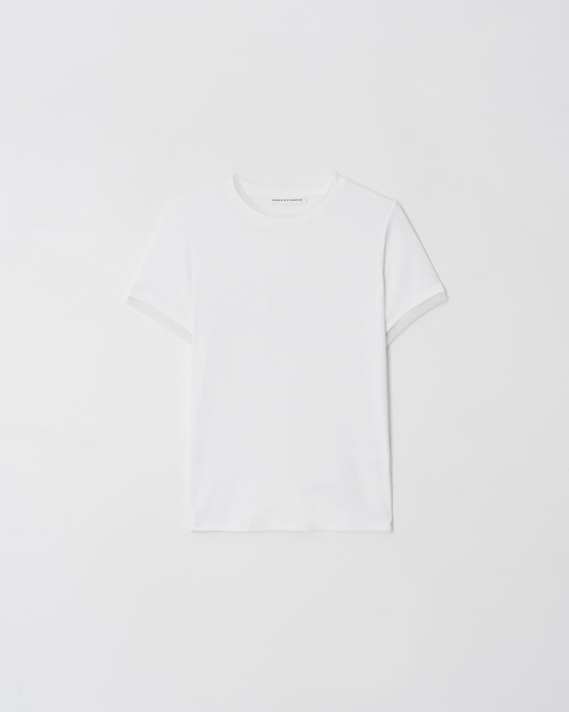 Understanding - Korean Women Fashion - #vintagekidsstyle - Mesh Detail Short Sleeve Tee - 6