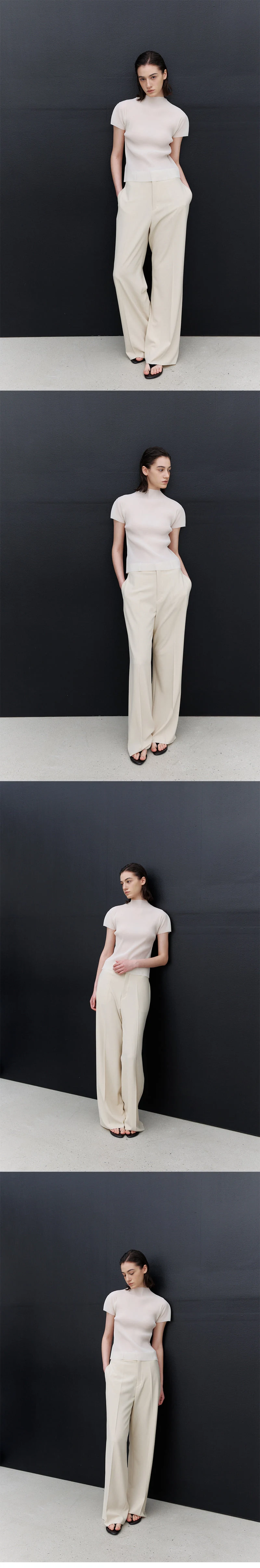 Understanding - Korean Women Fashion - #womensfashion - Light Pleated Short Sleeve Top