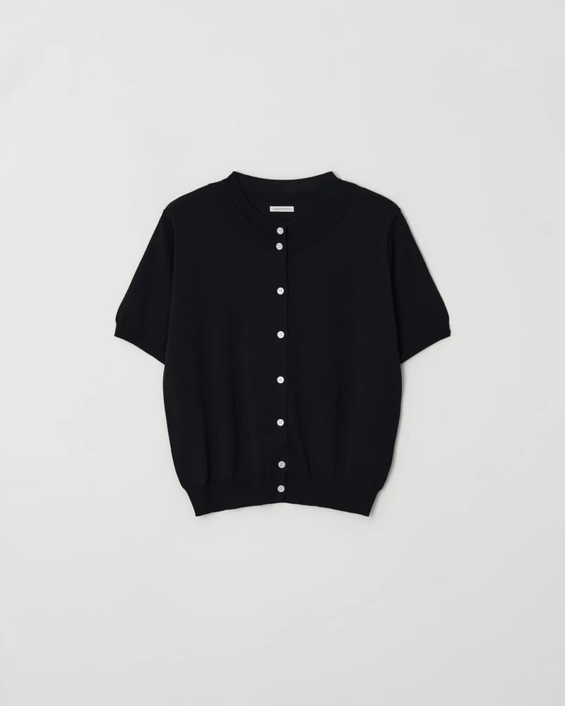 Understanding - Korean Women Fashion - #womensfashion - Double Neck Knit Short Sleeve Cardigan - 7