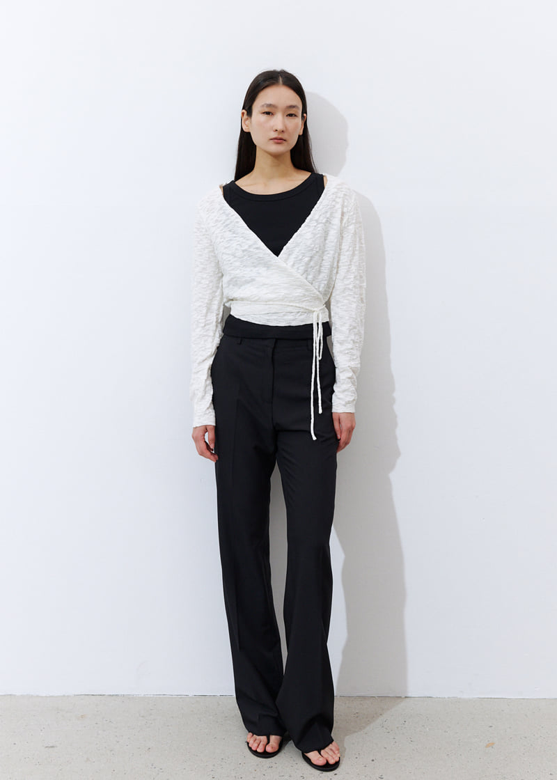 Understanding - Korean Women Fashion - #momslook - Slub Wrap Cardigan - 4