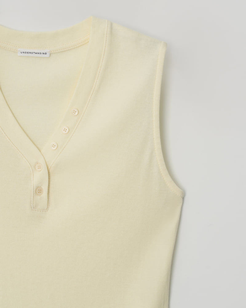 Understanding - Korean Women Fashion - #womensfashion - Y Button Sleeveless - 11