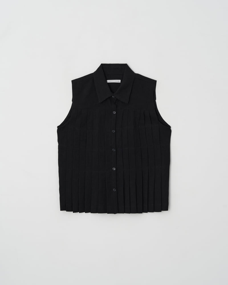 Understanding - Korean Women Fashion - #womensfashion - Linen Pleated Short-Sleeved Shirt - 5