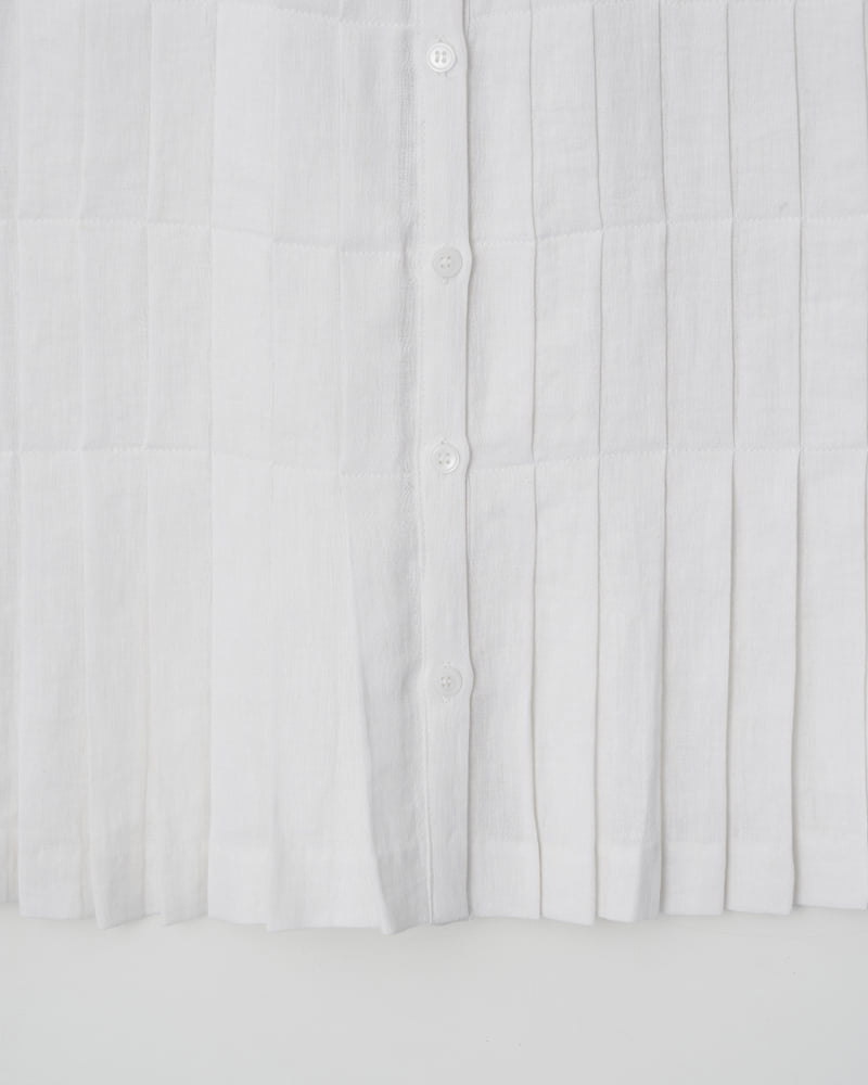 Understanding - Korean Women Fashion - #womensfashion - Linen Pleated Short-Sleeved Shirt - 9