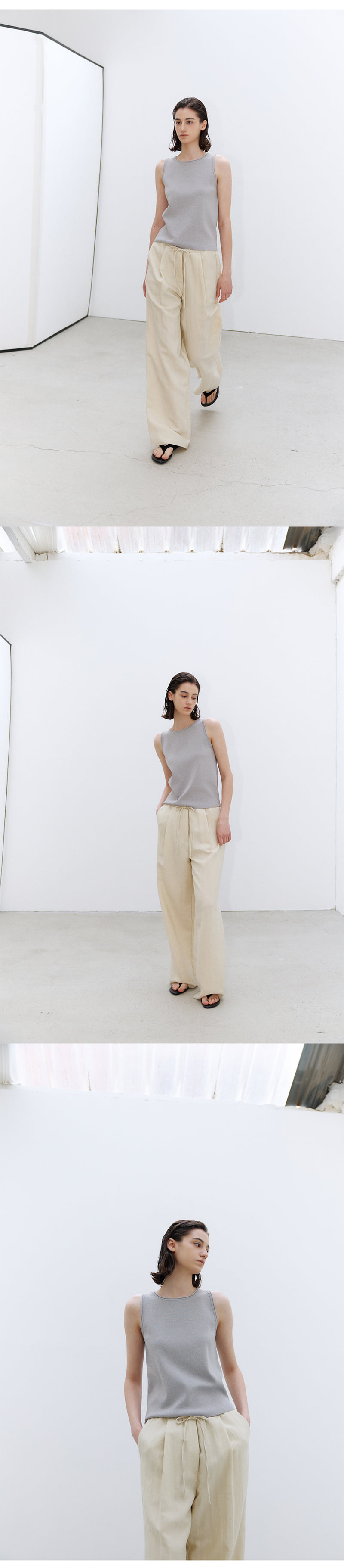 Understanding - Korean Women Fashion - #momslook - Rolled Sleeveless Knitwear - 4