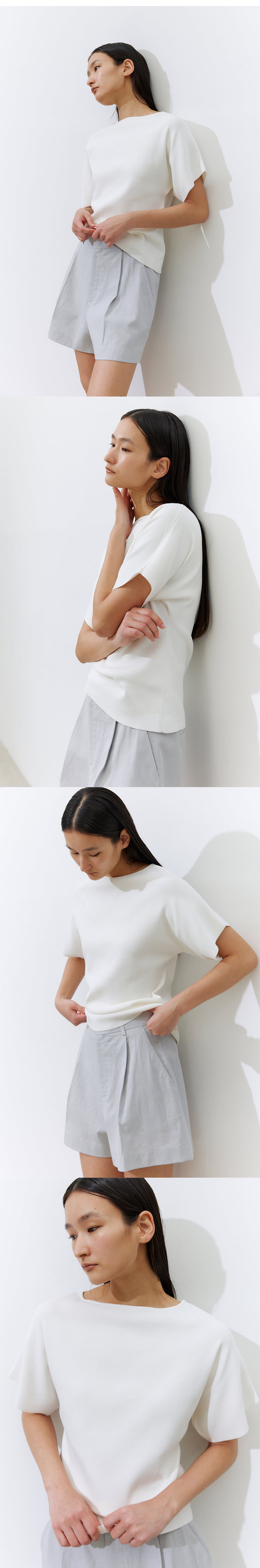 Understanding - Korean Women Fashion - #womensfashion - Boat Hool Short Sleeve Knit - 3