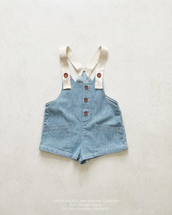 Urban Rabbit - Korean Children Fashion - #Kfashion4kids - Denim Short Overall Pants - 11