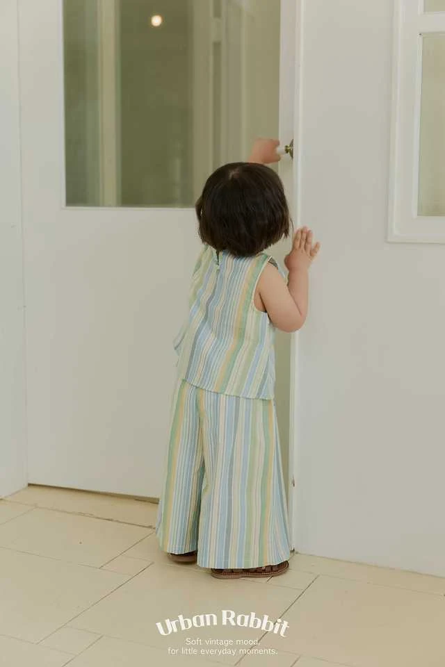 Urban Rabbit - Korean Children Fashion - #childrensboutique - Lollipop Stripe Wide Pants - 10