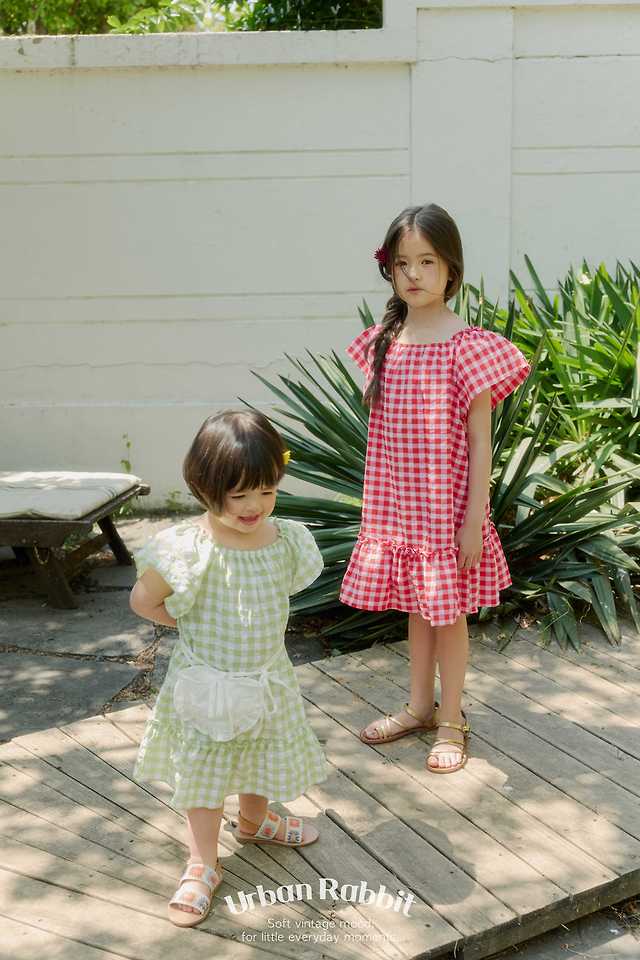 Urban Rabbit - Korean Children Fashion - #designkidswear - Seersucker Check One-piece - 8