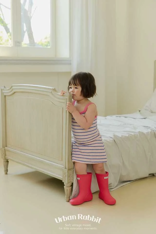Urban Rabbit - Korean Children Fashion - #fashionkids - Bubble Stripe One-piece - 10