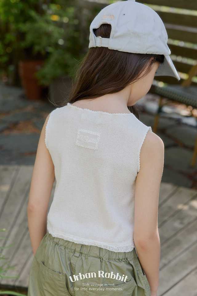 Urban Rabbit - Korean Children Fashion - #kidsshorts - Lace Knit Sleeveless - 7