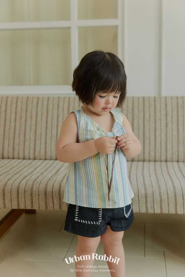 Urban Rabbit - Korean Children Fashion - #kidsshorts - Lollipop Ribbon Sleeveless Blouse - 6