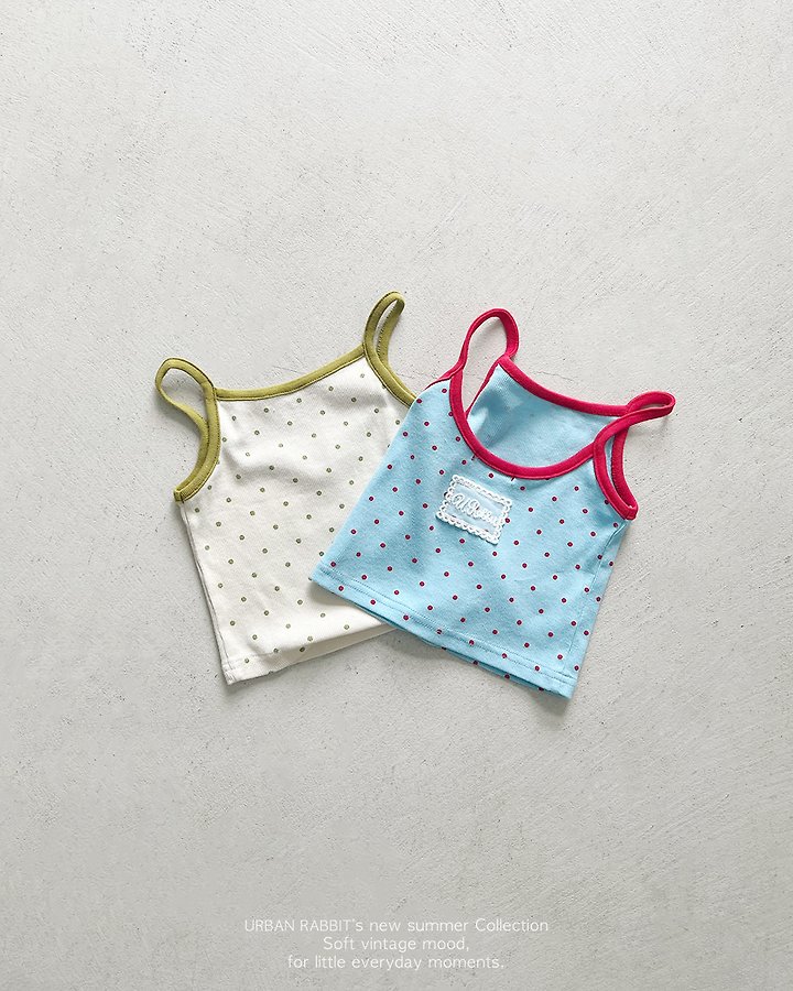 Urban Rabbit - Korean Children Fashion - #kidsshorts - Little Dot Color Sleeveless