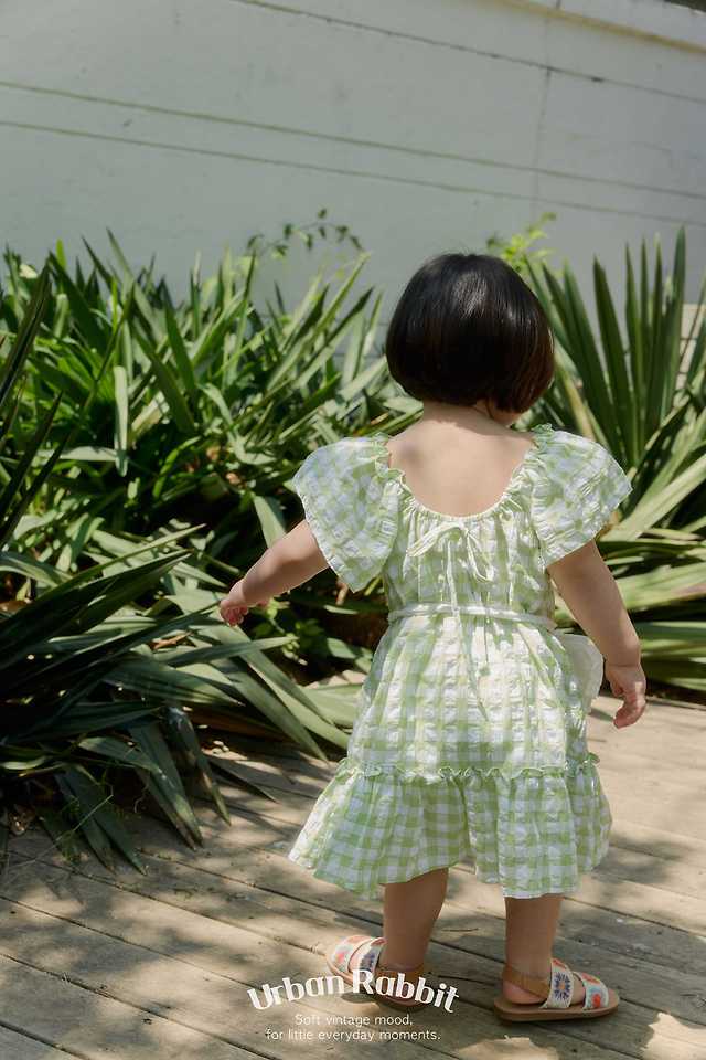 Urban Rabbit - Korean Children Fashion - #kidsstore - Seersucker Check One-piece - 12