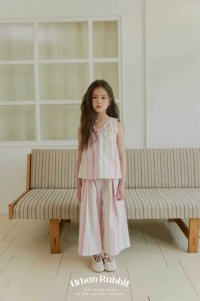 Urban Rabbit - Korean Children Fashion - #kidsstore - Lollipop Stripe Wide Pants