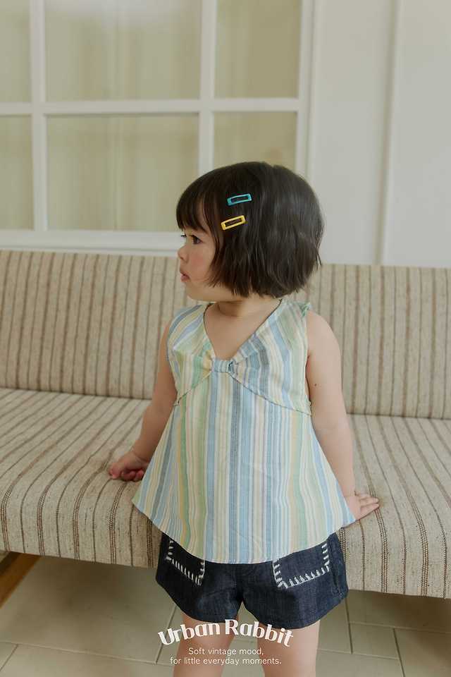 Urban Rabbit - Korean Children Fashion - #kidzfashiontrend - Lollipop Ribbon Sleeveless Blouse - 8