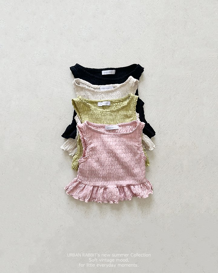 Urban Rabbit - Korean Children Fashion - #kidzfashiontrend - Crease Frill Sleeveless