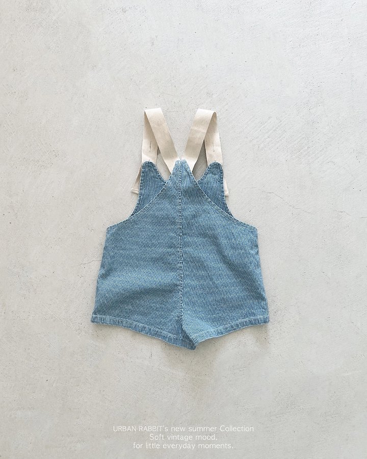 Urban Rabbit - Korean Children Fashion - #littlefashionista - Denim Short Overall Pants - 12