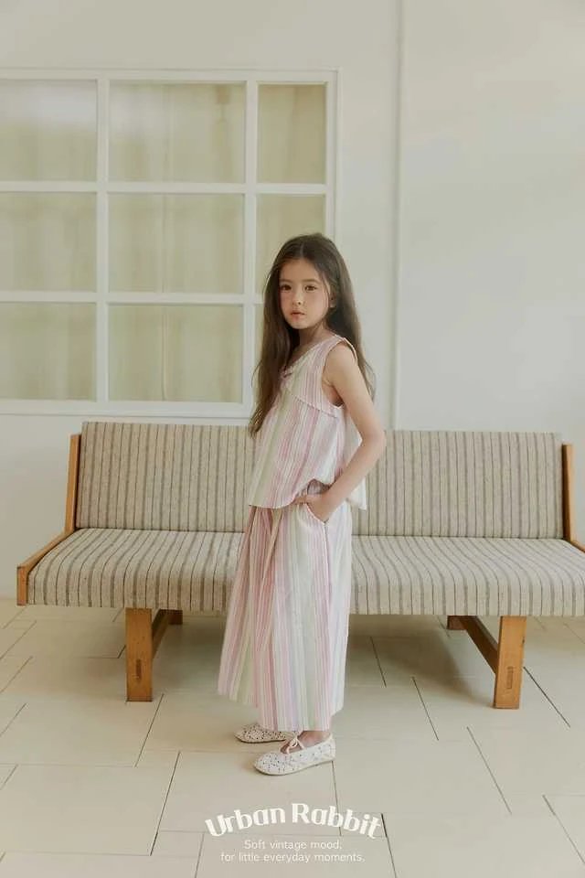 Urban Rabbit - Korean Children Fashion - #Kfashion4kids - Lollipop Stripe Wide Pants - 4