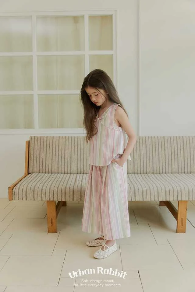 Urban Rabbit - Korean Children Fashion - #magicofchildhood - Lollipop Stripe Wide Pants - 5