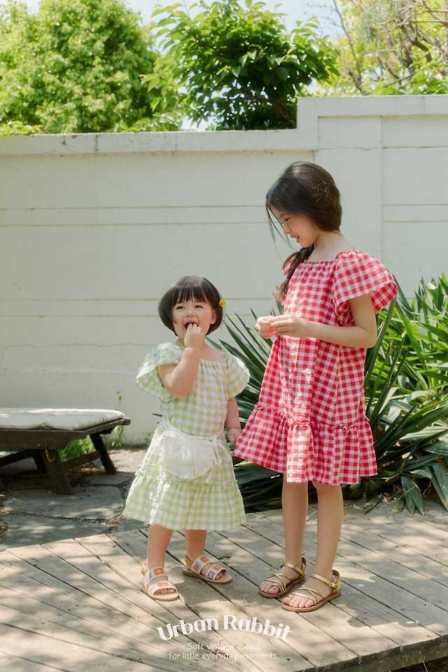 Urban Rabbit - Korean Children Fashion - #minifashionista - Seersucker Check One-piece