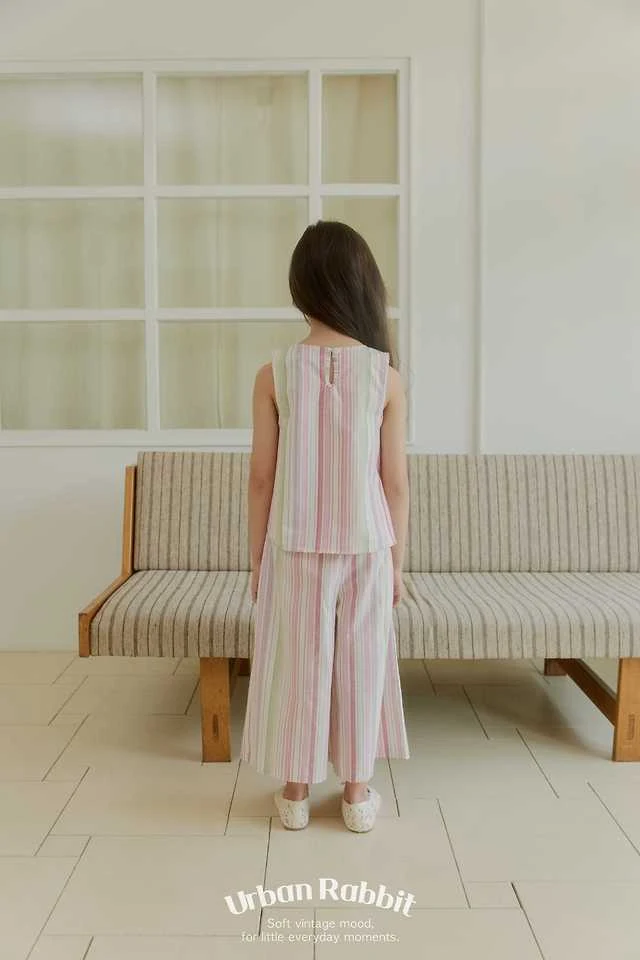 Urban Rabbit - Korean Children Fashion - #prettylittlegirls - Lollipop Stripe Wide Pants - 7