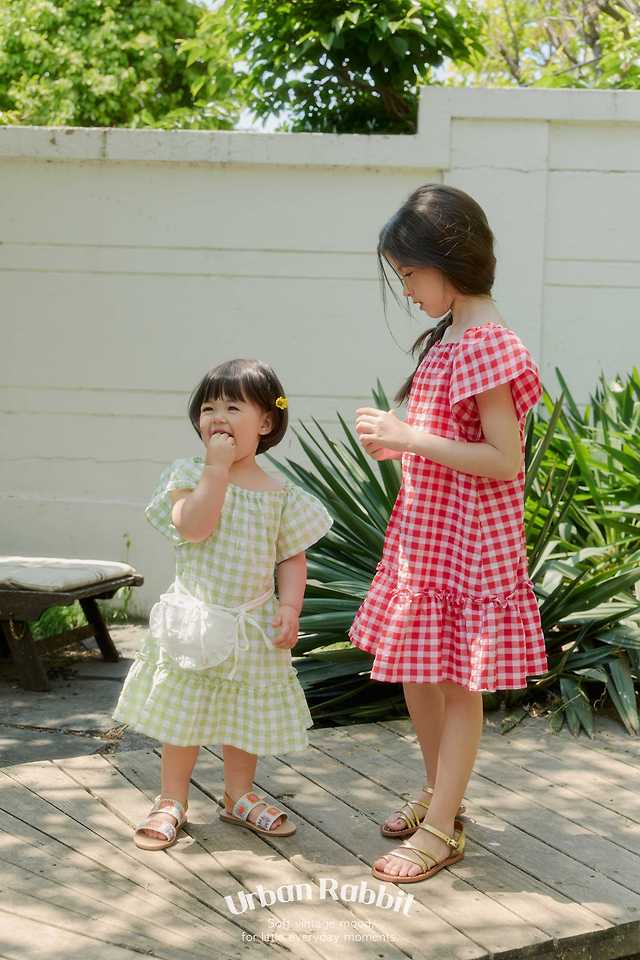 Urban Rabbit - Korean Children Fashion - #stylishchildhood - Seersucker Check One-piece - 5