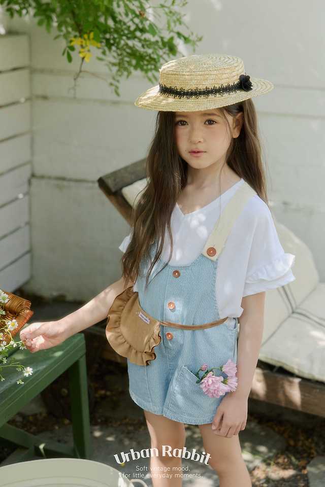 Urban Rabbit - Korean Children Fashion - #toddlerclothing - Denim Short Overall Pants