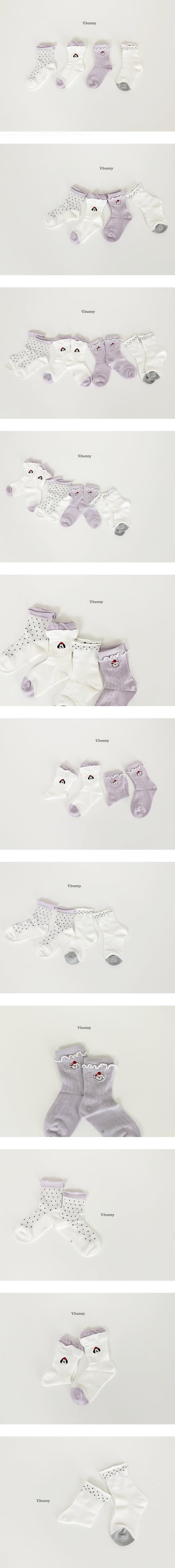 V Bunny - Korean Children Fashion - #kidzfashiontrend - Liling Socks Set