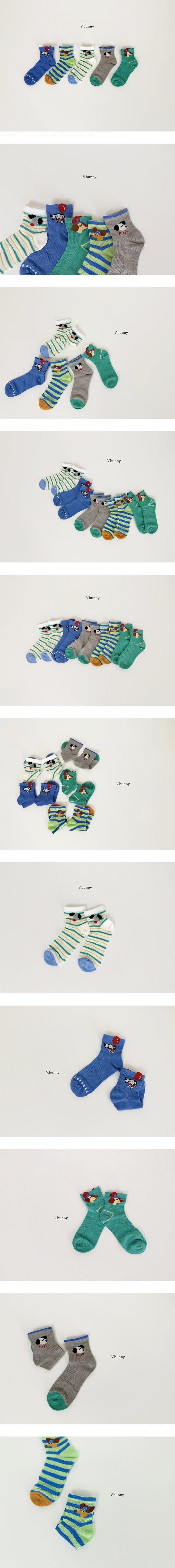 V Bunny - Korean Children Fashion - #littlefashionista - Balloon Puppy Socks Set
