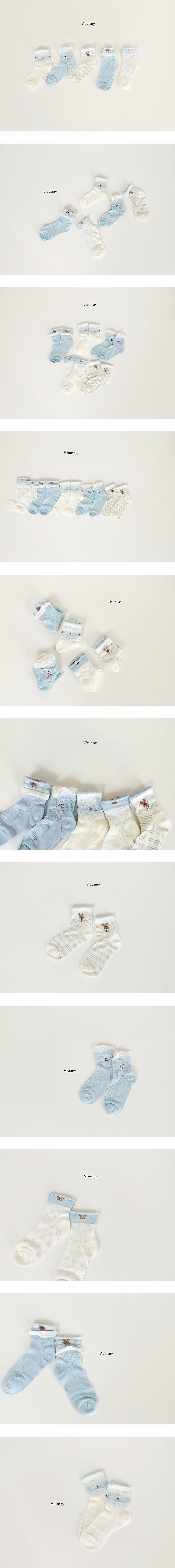 V Bunny - Korean Children Fashion - #toddlerclothing - Soba Socks Set
