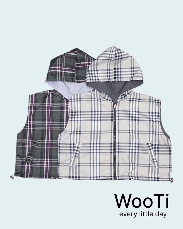 Wooti - Korean Children Fashion - #childofig - Reversible Hood Vest - 10