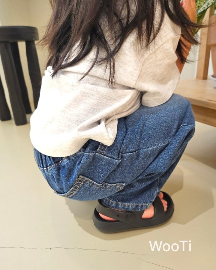 Wooti - Korean Children Fashion - #discoveringself - Move Denim Pants - 12