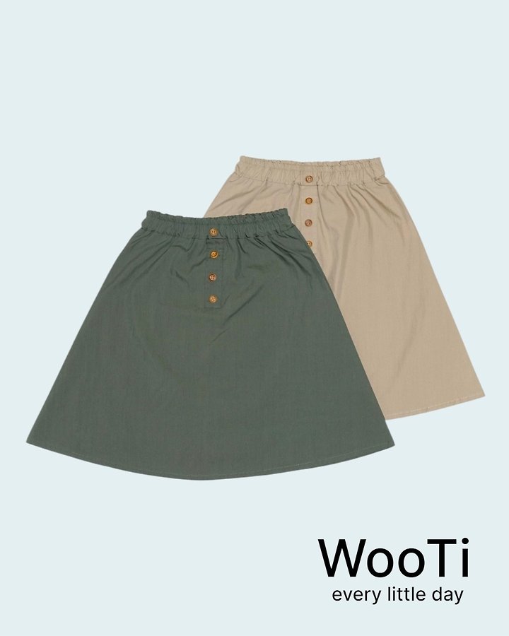 Wooti - Korean Children Fashion - #fashionkids - Rino Button Skirt - 8