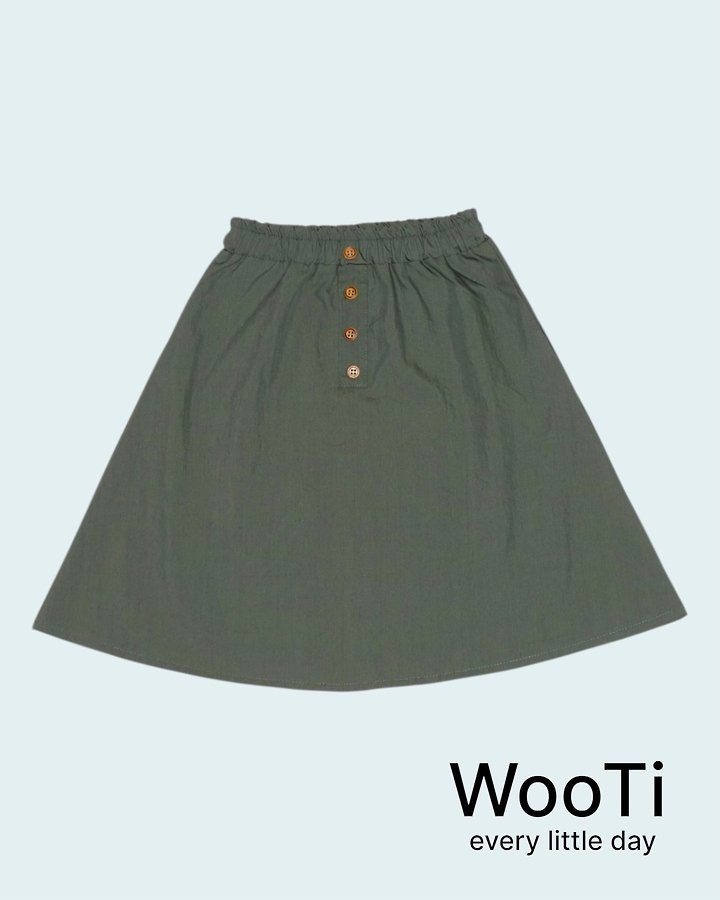 Wooti - Korean Children Fashion - #kidsstore - Rino Button Skirt - 10