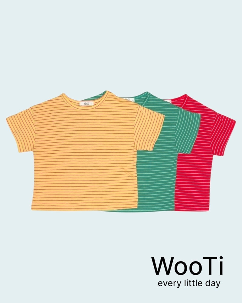 Wooti - Korean Children Fashion - #kidzfashiontrend - Traffic Light Stripe Tee