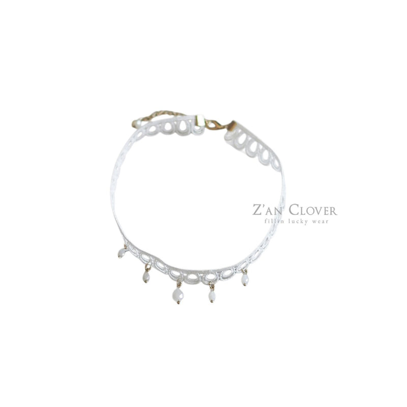 Zan Clover - Korean Children Fashion - #Kfashion4kids - Drop Lace Choker - 5