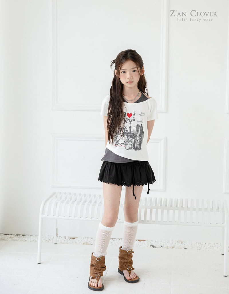 Zan Clover - Korean Children Fashion - #Kfashion4kids - Punching Lace Skirt - 6