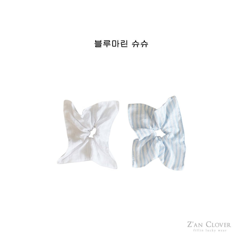 Zan Clover - Korean Children Fashion - #childofig - Blue Marine Scrunchie