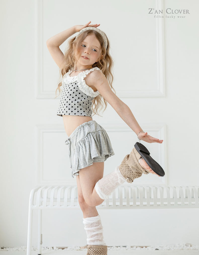 Zan Clover - Korean Children Fashion - #childofig - Dot Frill Sleeveless - 5
