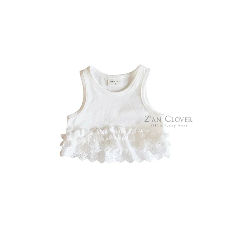 Zan Clover - Korean Children Fashion - #childofig - Tiered Lace Sleeveless - 12