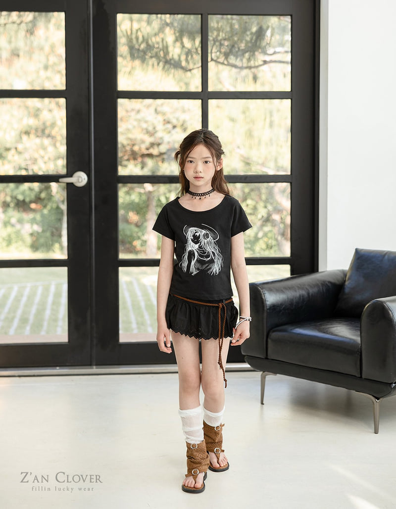 Zan Clover - Korean Children Fashion - #childrensboutique - Sketch Girl Tee - 10