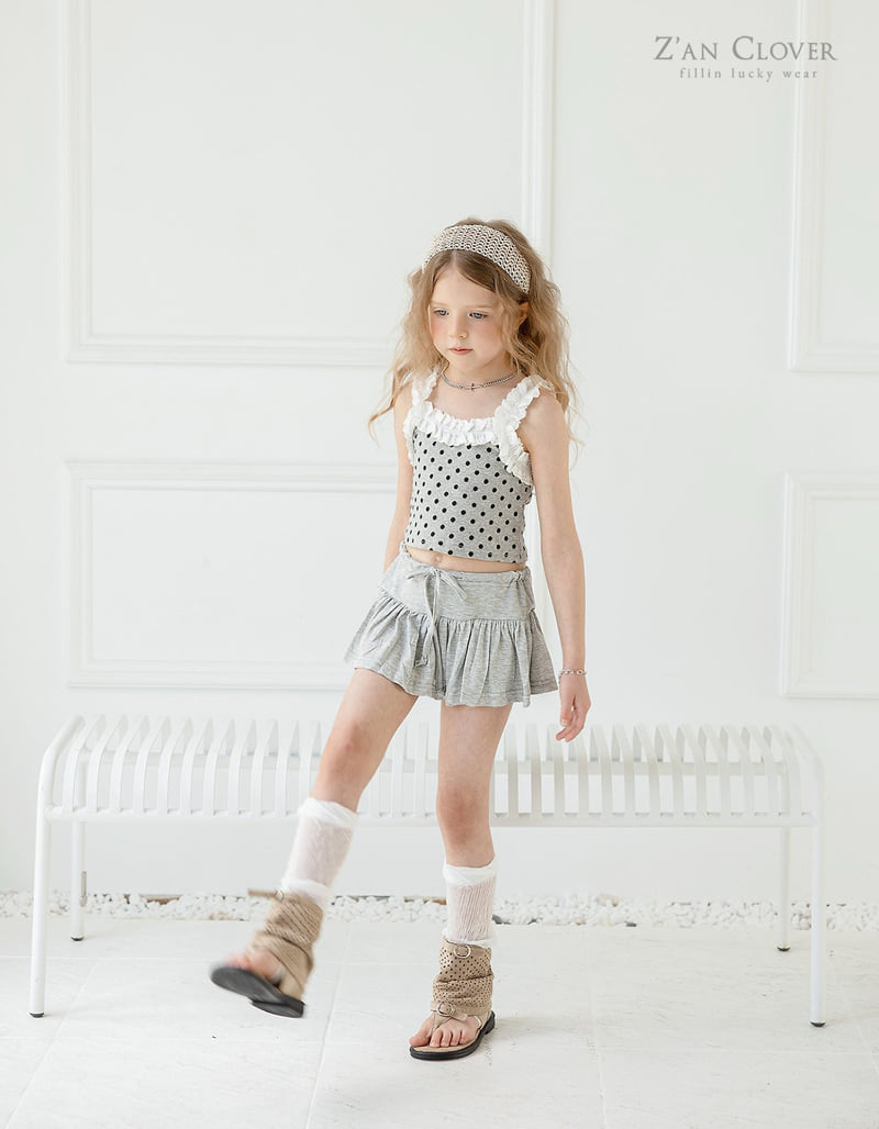 Zan Clover - Korean Children Fashion - #childrensboutique - Dot Frill Sleeveless - 6
