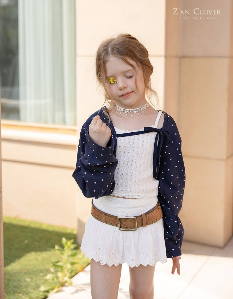 Zan Clover - Korean Children Fashion - #childrensboutique - Heart Crop Cardigan - 3