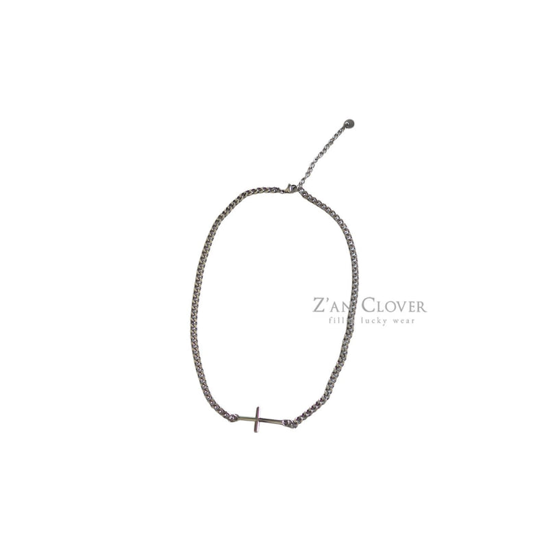 Zan Clover - Korean Children Fashion - #designkidswear - Chain Cross Necklace - 3