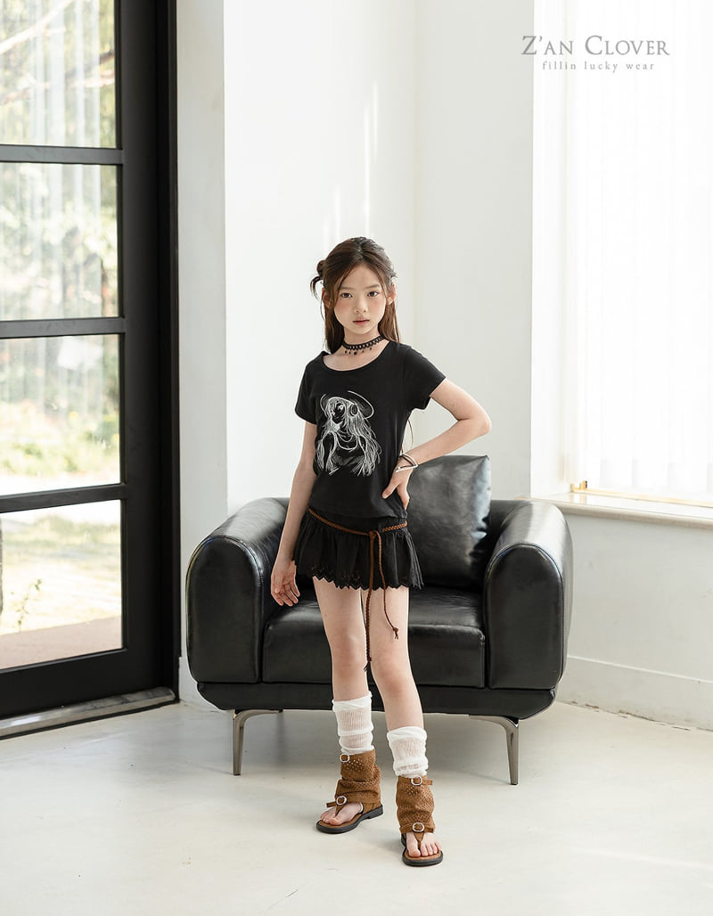 Zan Clover - Korean Children Fashion - #designkidswear - Sketch Girl Tee - 11