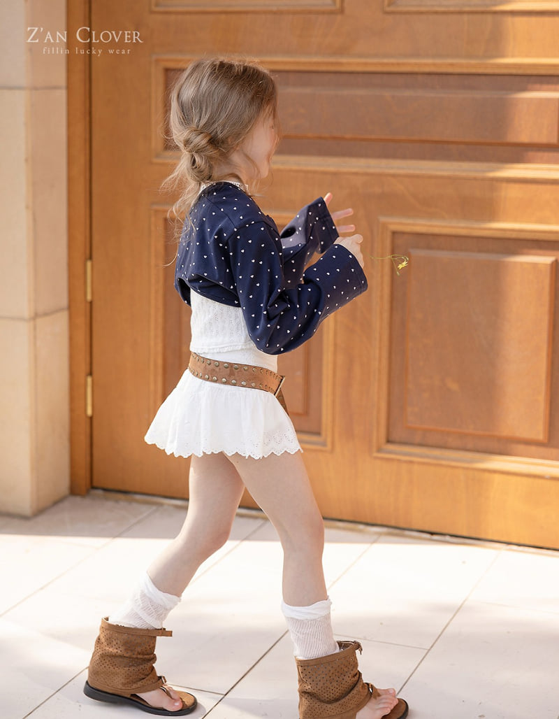 Zan Clover - Korean Children Fashion - #fashionkids - Heart Crop Cardigan - 6